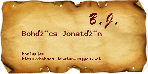 Bohács Jonatán névjegykártya
